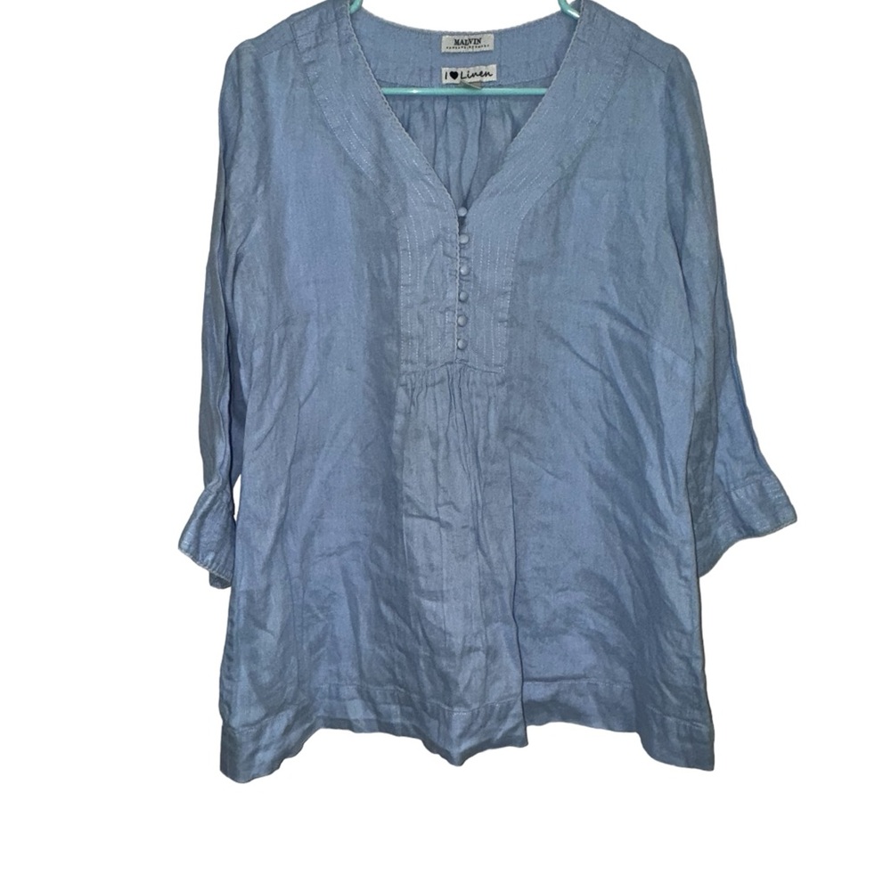 Malvin I love blouse 100% Linen